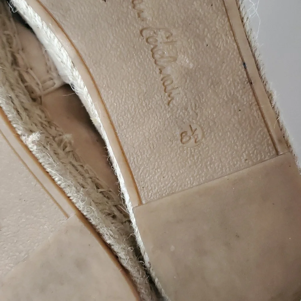 Sam Edelman Celton Moccasins Size 8.5 Pearl Design Cap Toe Espadrille - Picture 10 of 13